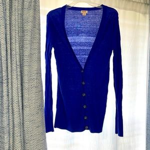 Blue cardigan